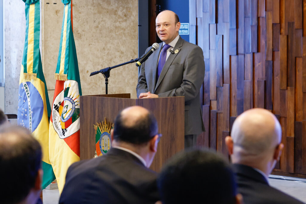 PORTO ALEGRE - RS - BRASIL- 10/12/2025 - Salão Júlio de Castilhos - homenagem aos 130 Anos do Jornal Correio do Povo, por iniciativa do deputado Rodrigo Lorenzoni (PP). Foto: Fernando Gomes / ALRS.